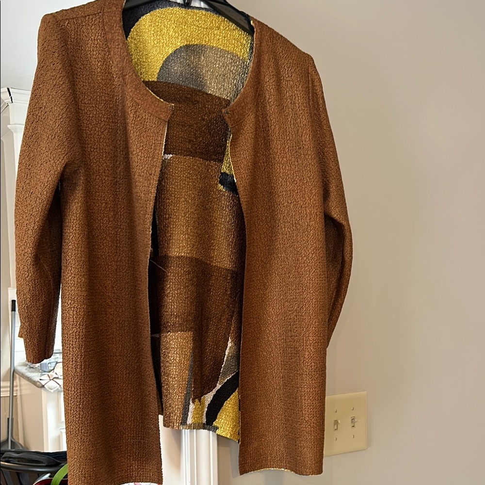 Chico's Abstract Patterned Jacket-Reversible - image 3